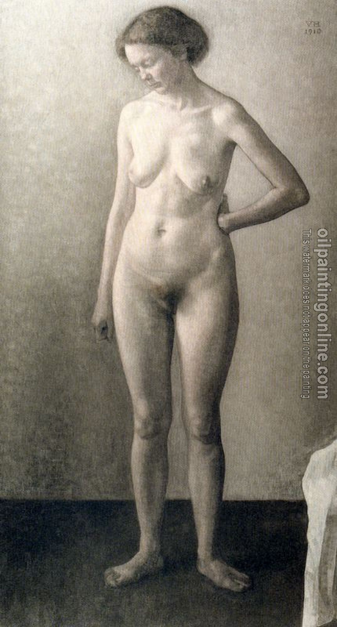 Vilhelm Hammershoi - Nude Female Model